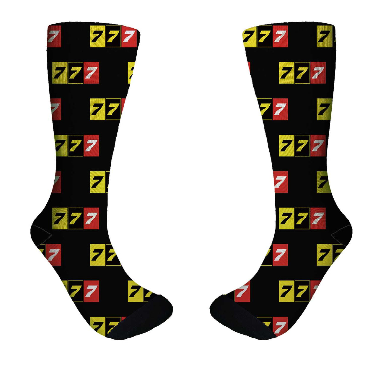 Flat Colourful 777 Designed Socks