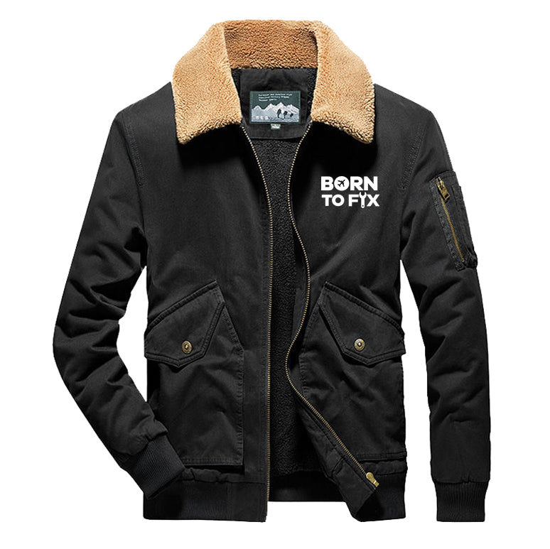 Born To Fix Airplanes Designed Thick Bomber Jackets