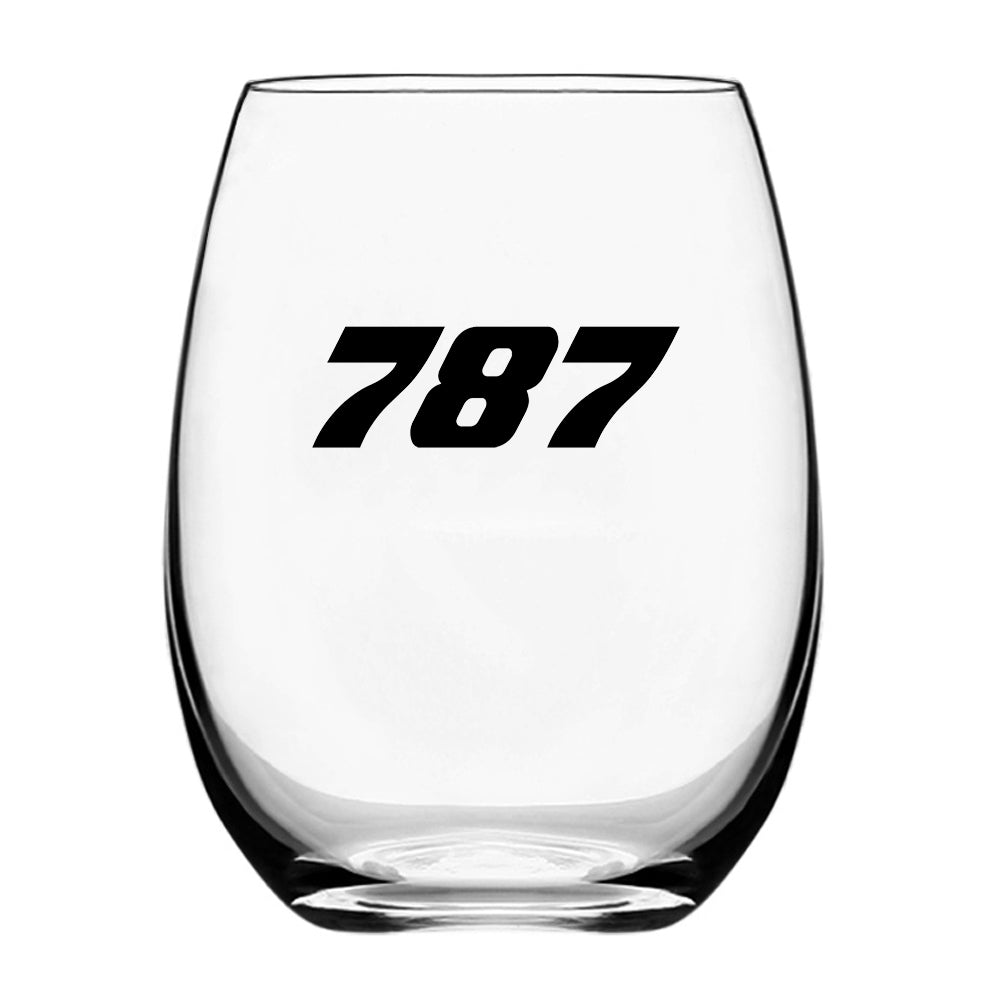 787 Flat Text Designed Beer & Water Glasses