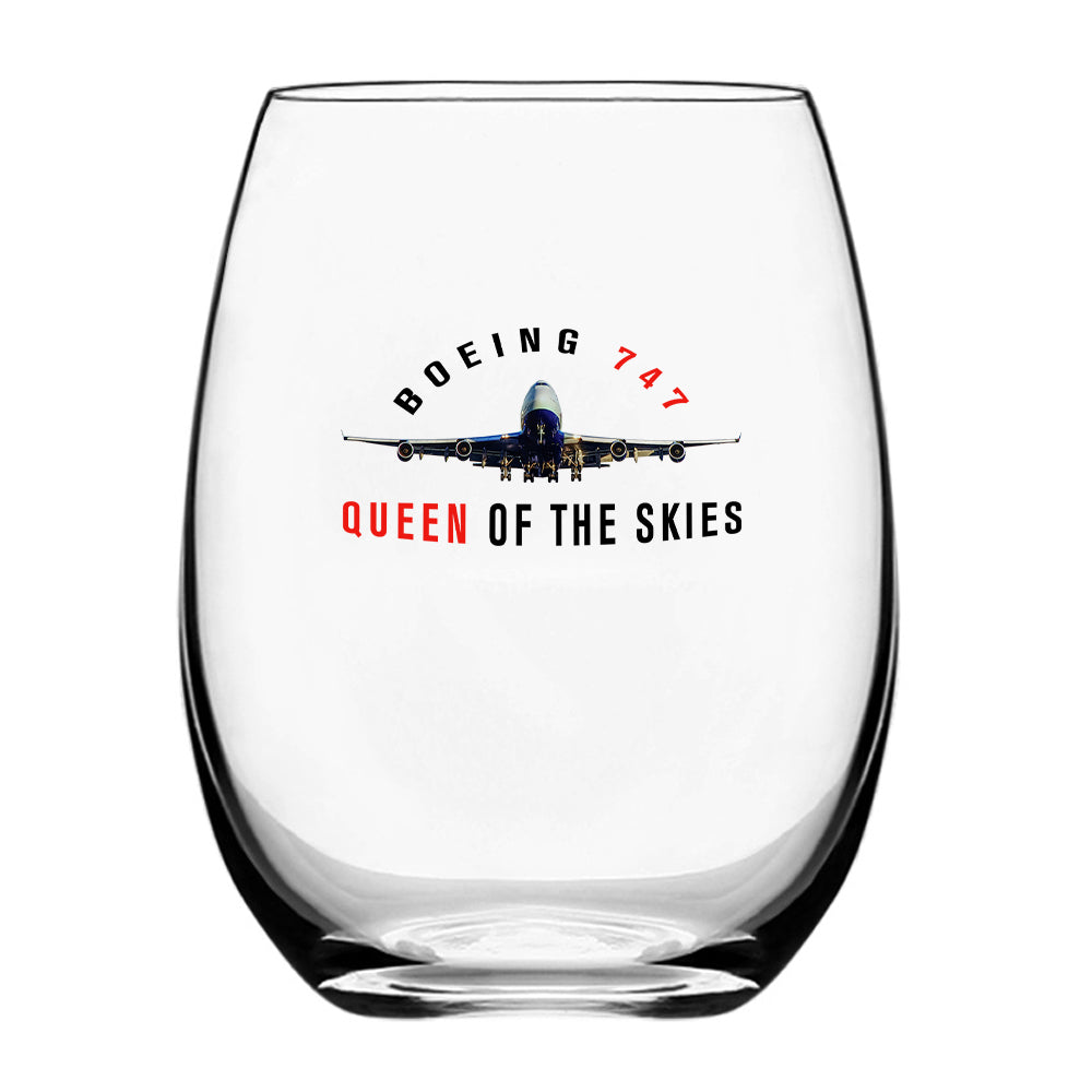 Boeing 747 Queen of the Skies Designed Beer & Water Glasses