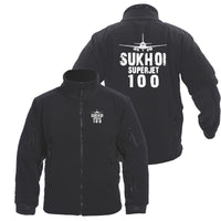 Thumbnail for Sukhoi Superjet 100 & Plane Designed Fleece Military Jackets (Customizable)