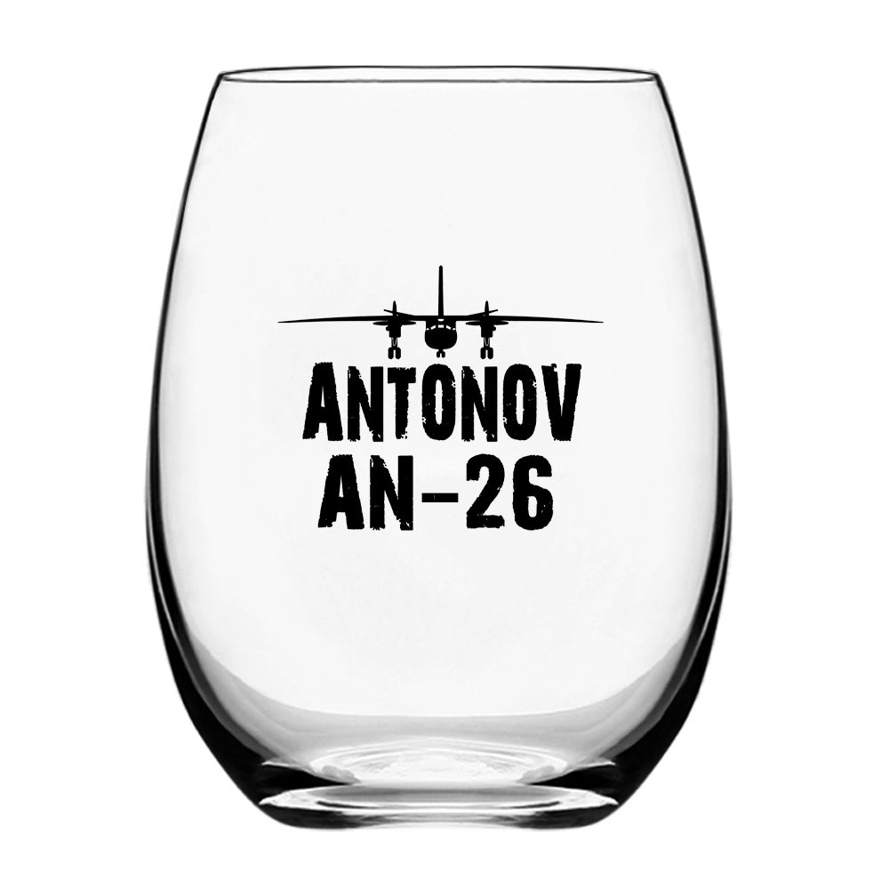 Antonov AN-26 & Plane Designed Beer & Water Glasses