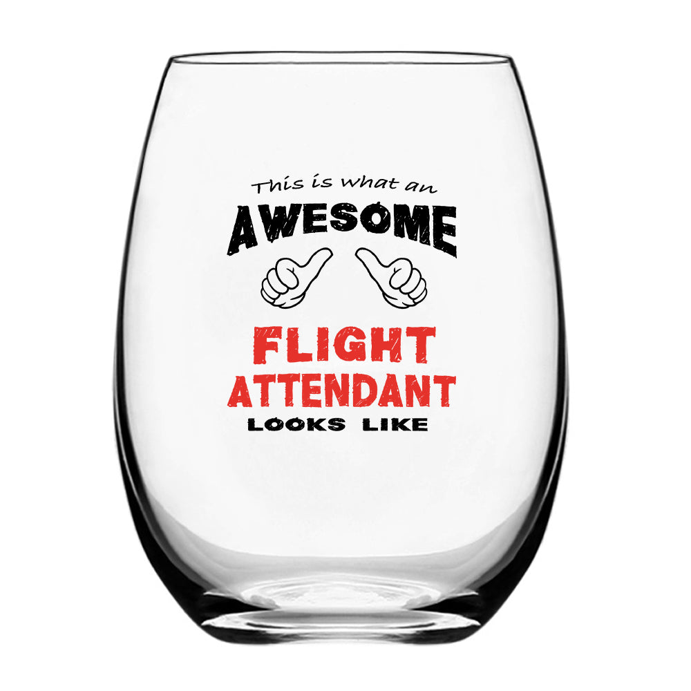 Flight Attendant Designed Beer & Water Glasses