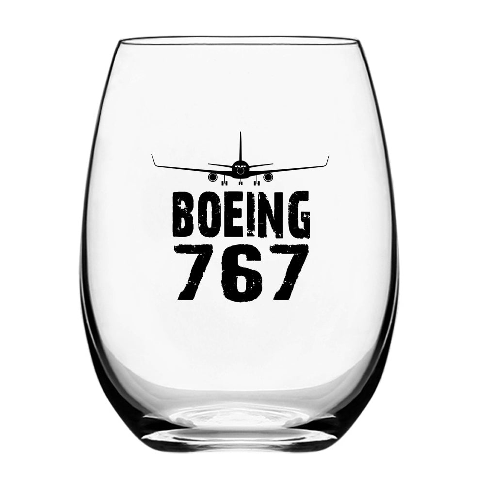 Boeing 767 & Plane Designed Beer & Water Glasses