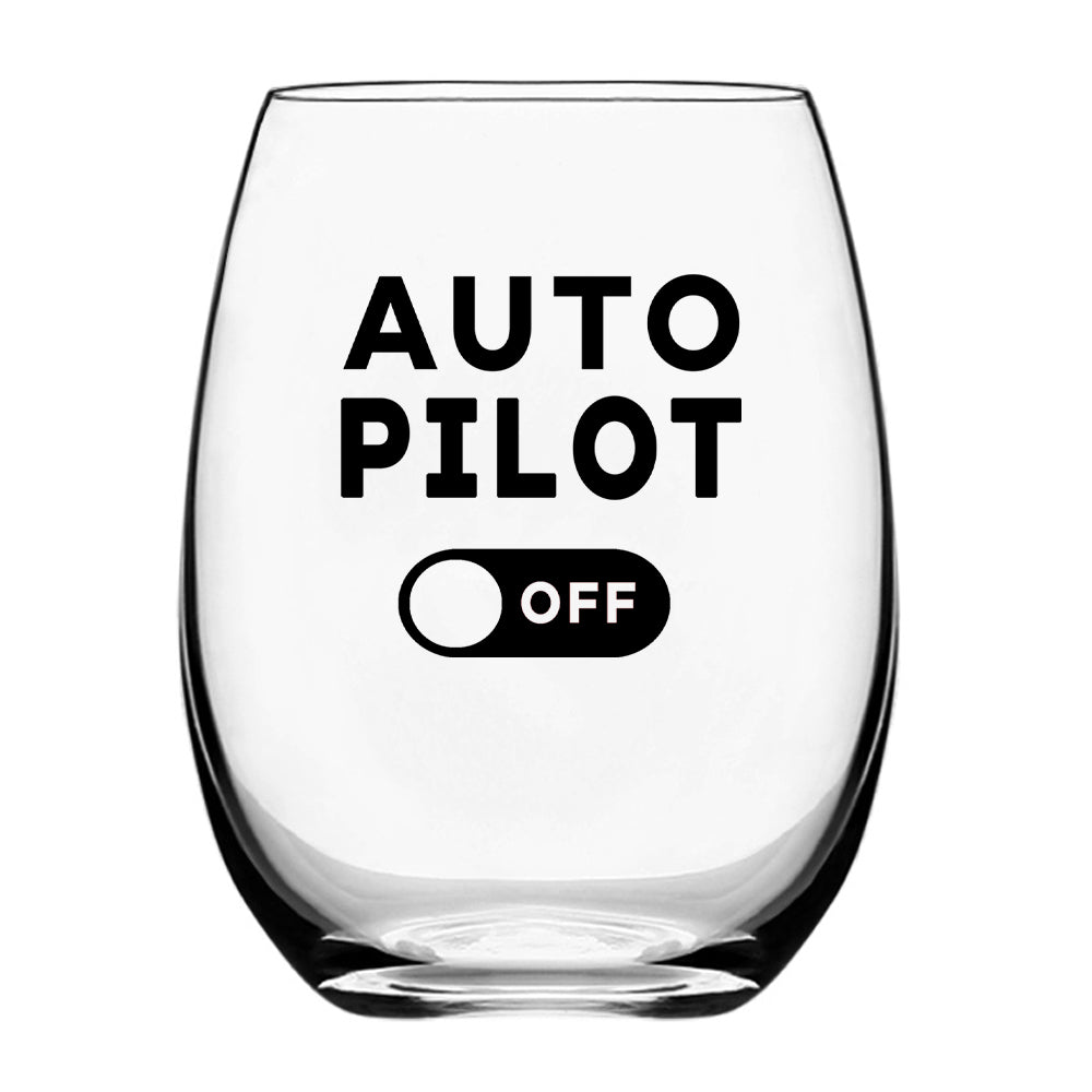 Auto Pilot Off Designed Beer & Water Glasses