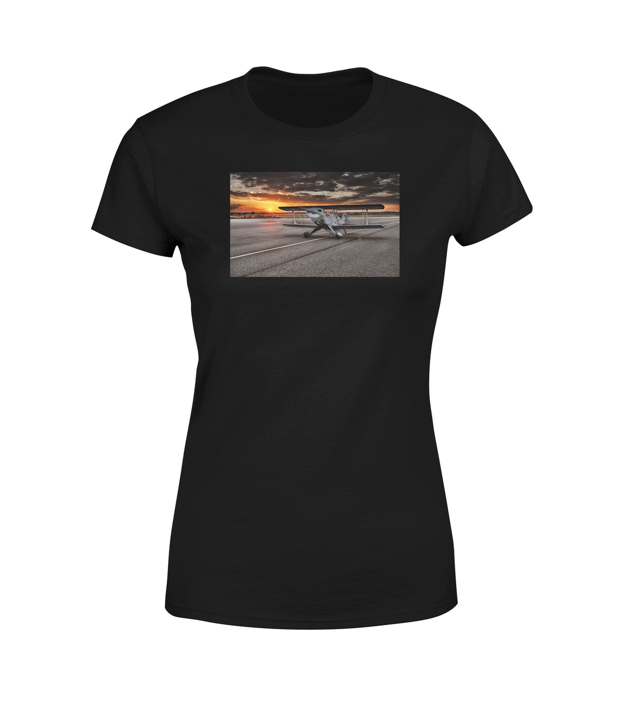 Beautiful Show Airplane Designed Women T-Shirts