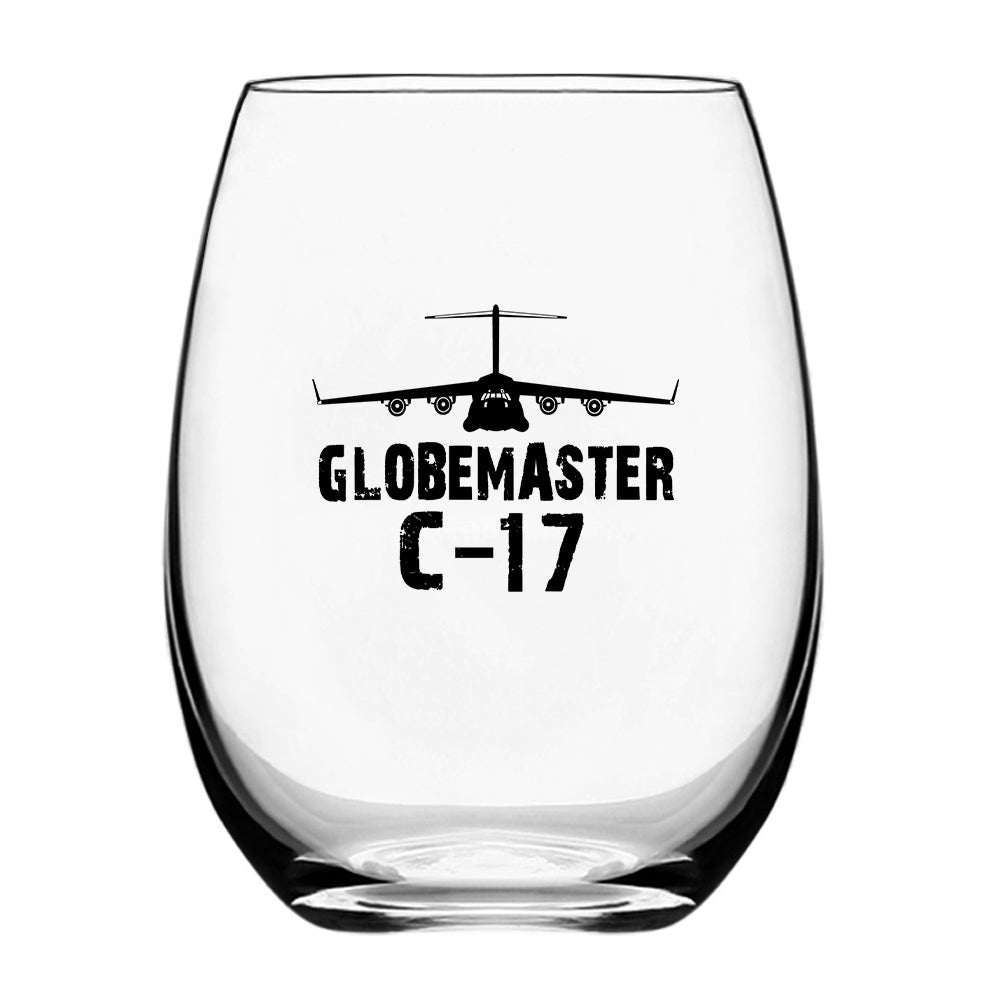 GlobeMaster C-17 & Plane Designed Beer & Water Glasses