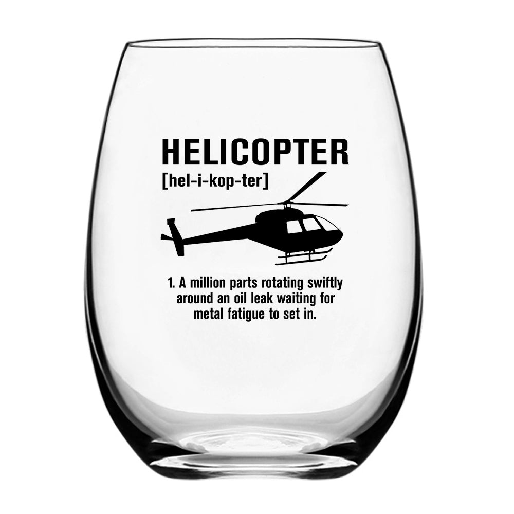 Helicopter [Noun] Designed Beer & Water Glasses