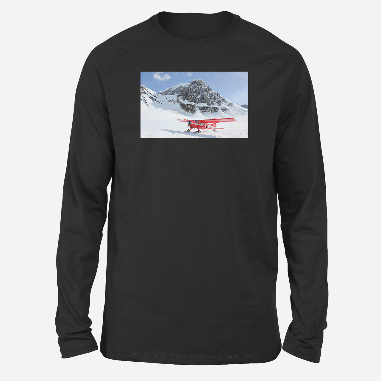 Amazing Snow Airplane Designed Long-Sleeve T-Shirts