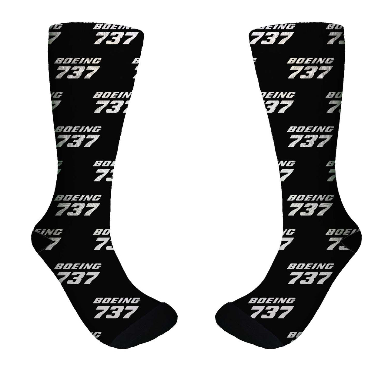 Boeing 737 & Text Designed Socks