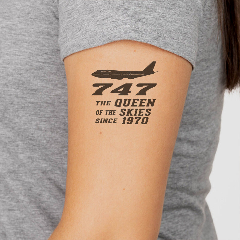 Boeing 747 - Queen of the Skies (2) Designed Tattoes