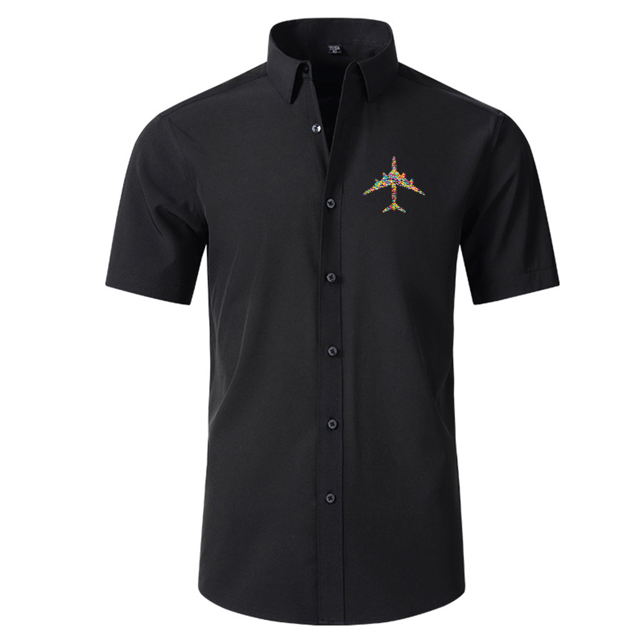 Colourful Airplane Designed Short Sleeve Shirts