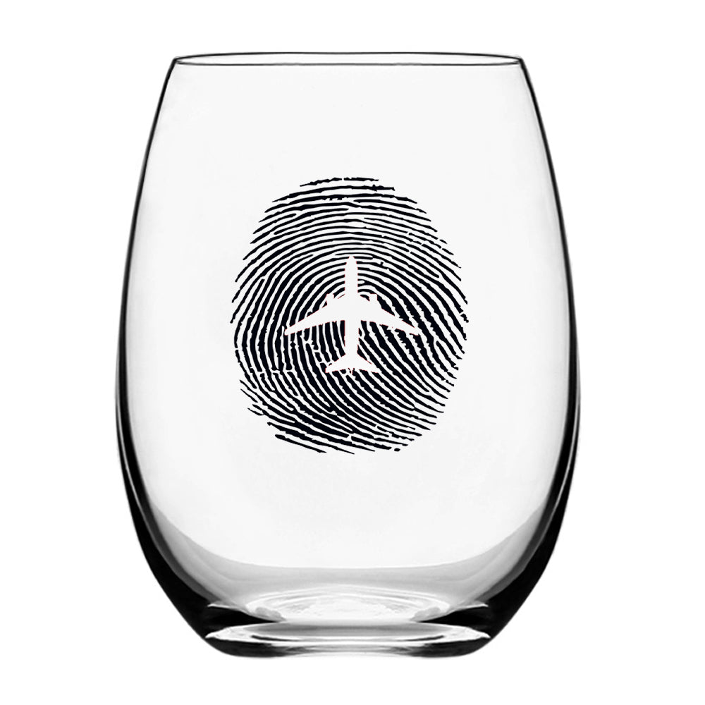 Aviation Finger Print Designed Beer & Water Glasses