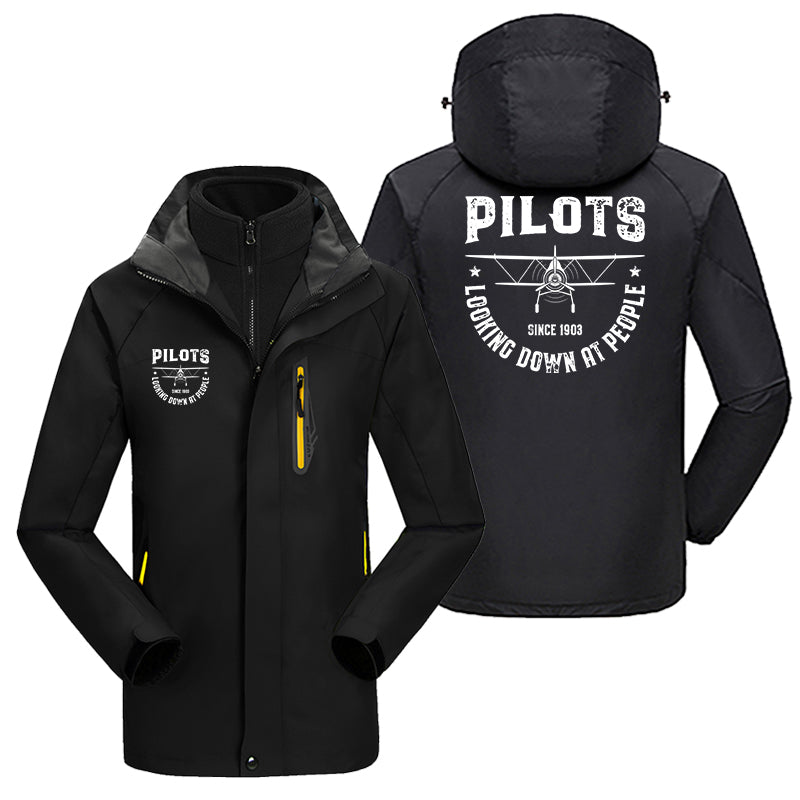 Pilots Looking Down at People Since 1903 Designed Thick Skiing Jackets