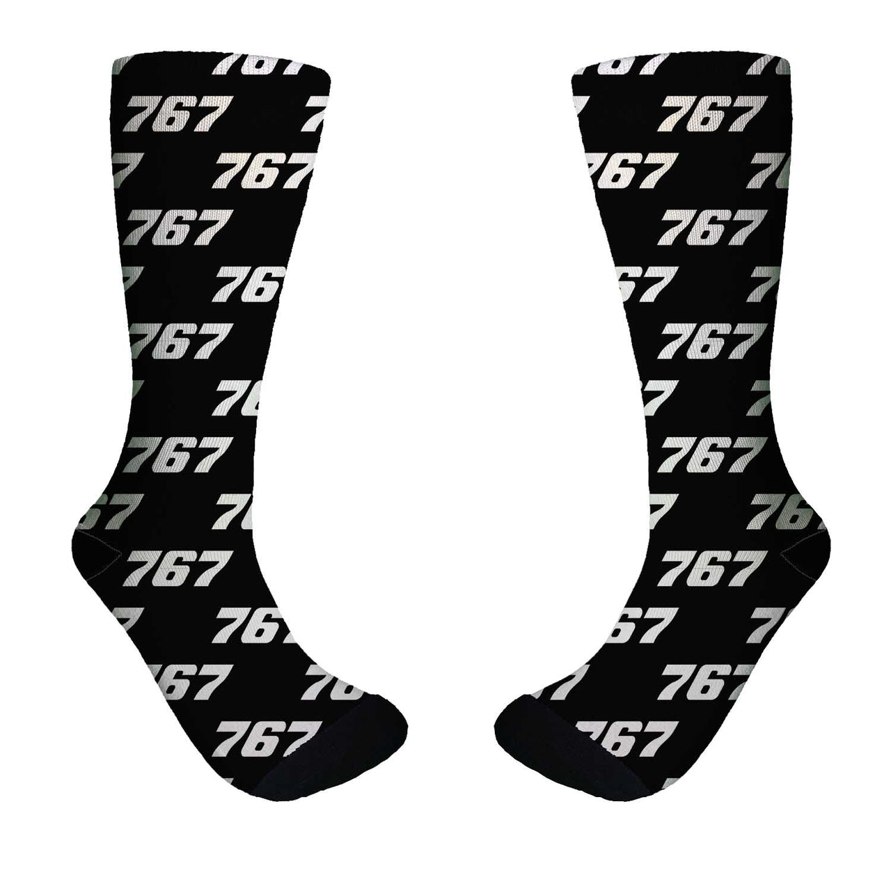 767 Flat Text Designed Socks