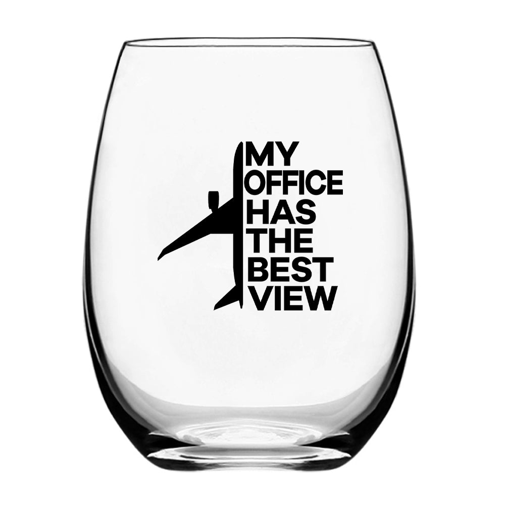 My Office Has The Best View Designed Beer & Water Glasses