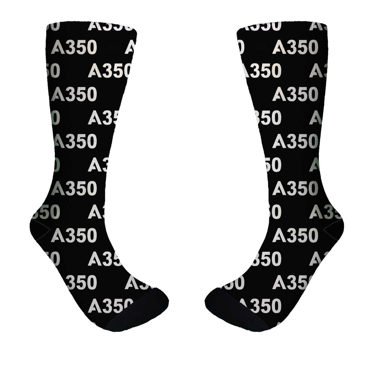 A350 Flat Text Designed Socks