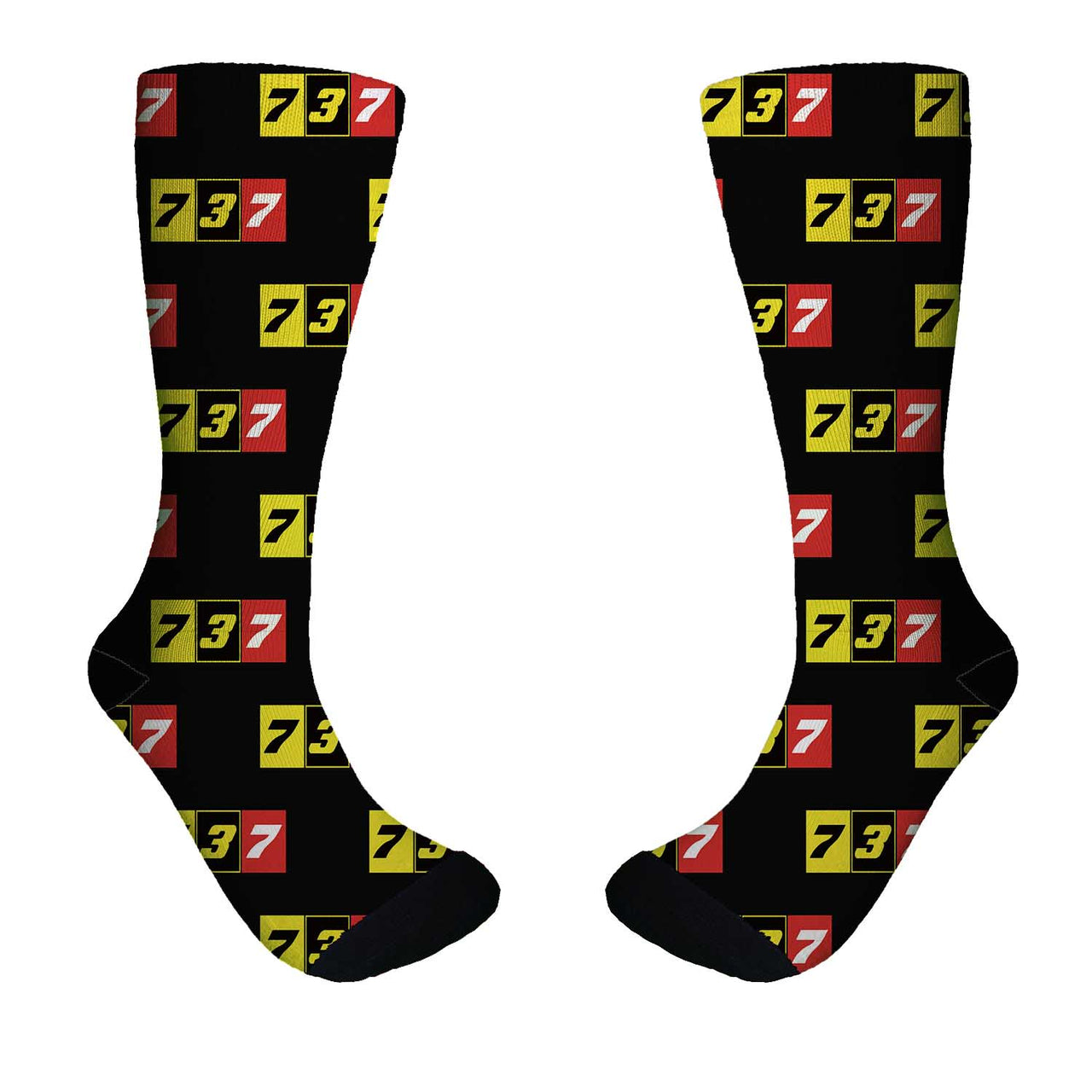 Flat Colourful 737 Designed Socks