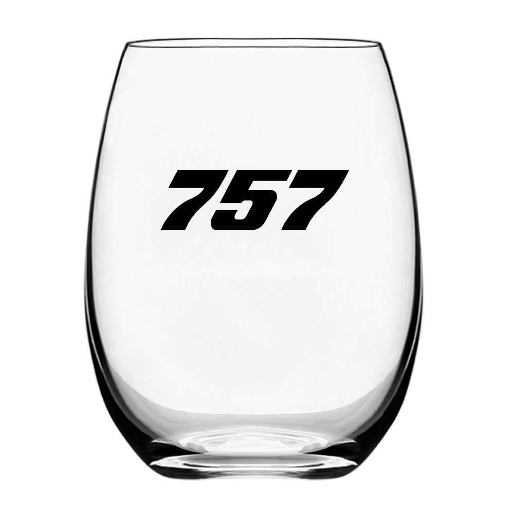 757 Flat Text Designed Beer & Water Glasses