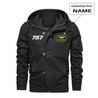 Thumbnail for 757 Flat Text Designed Cotton Jackets