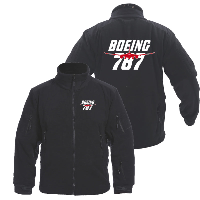 Amazing Boeing 787 Designed Fleece Military Jackets (Customizable)