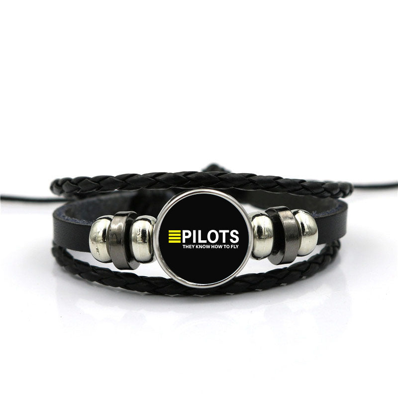 Pilots They Know How To Fly Designed Leather Bracelets