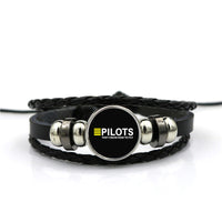 Thumbnail for Pilots They Know How To Fly Designed Leather Bracelets