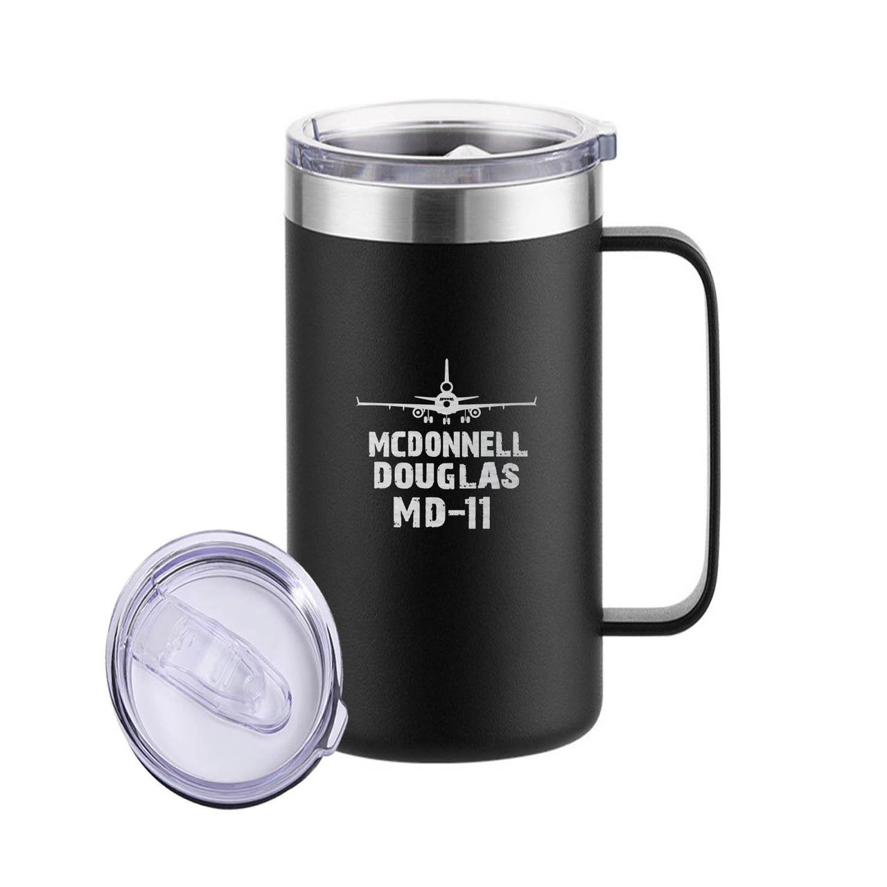 McDonnell Douglas MD-11 & Plane Designed Stainless Steel Beer Mugs