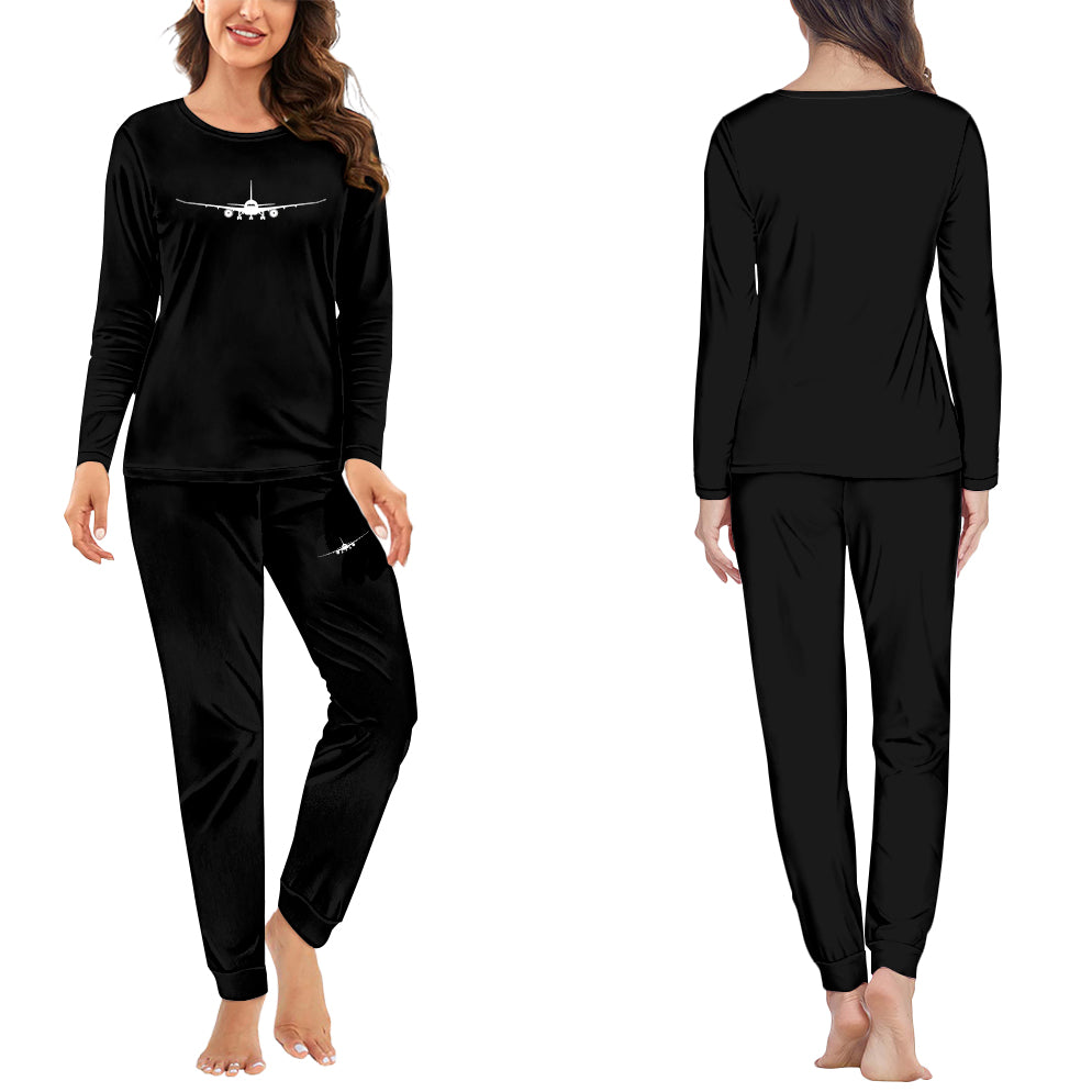 Boeing 787 Silhouette Designed Women Pijamas