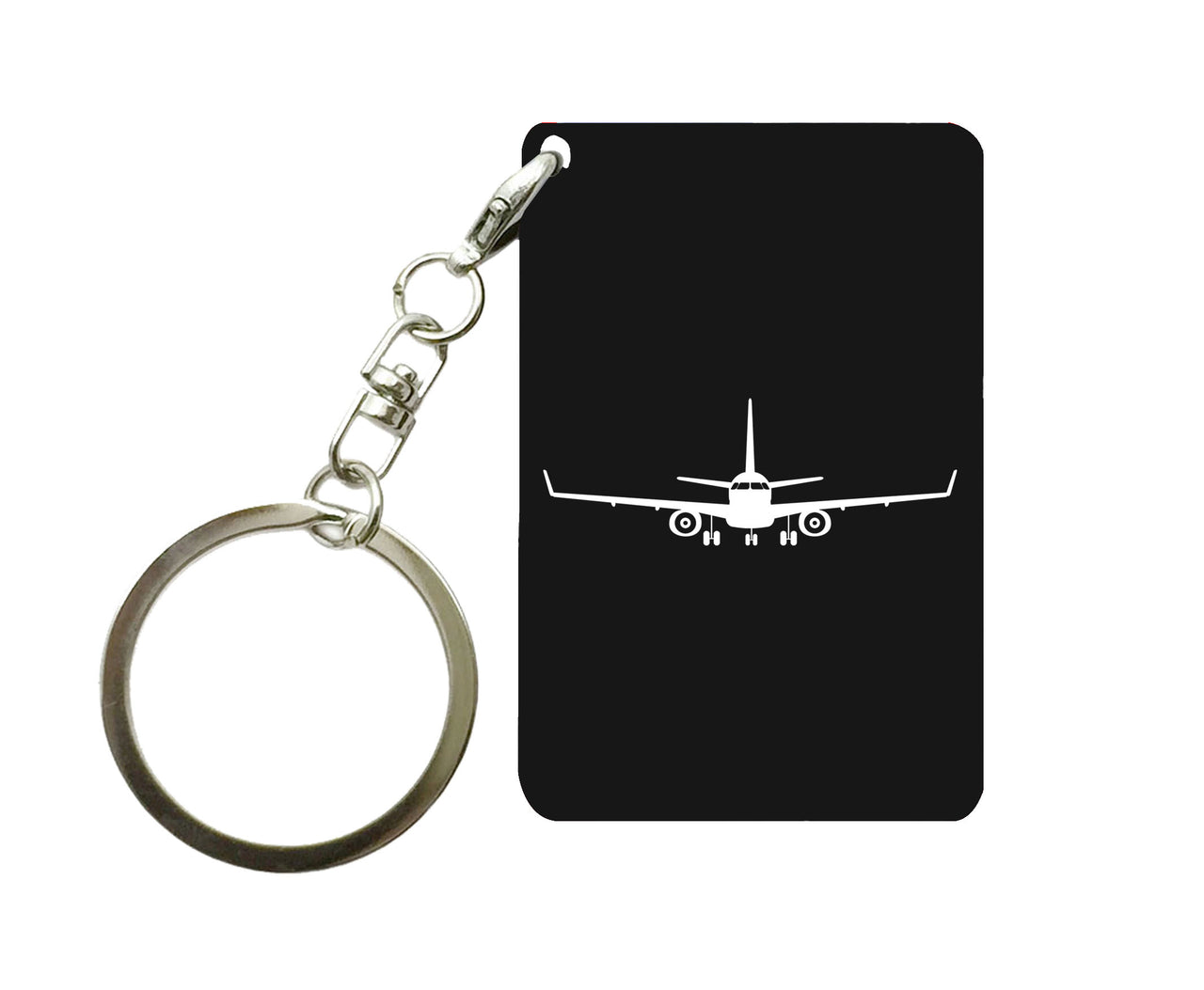 Embraer E-190 Silhouette Plane Designed Key Chains