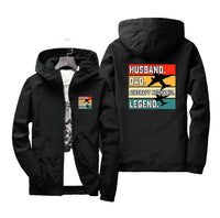 Thumbnail for Husband & Dad & Aircraft Mechanic & Legend Designed Thin Windbreaker Jackets