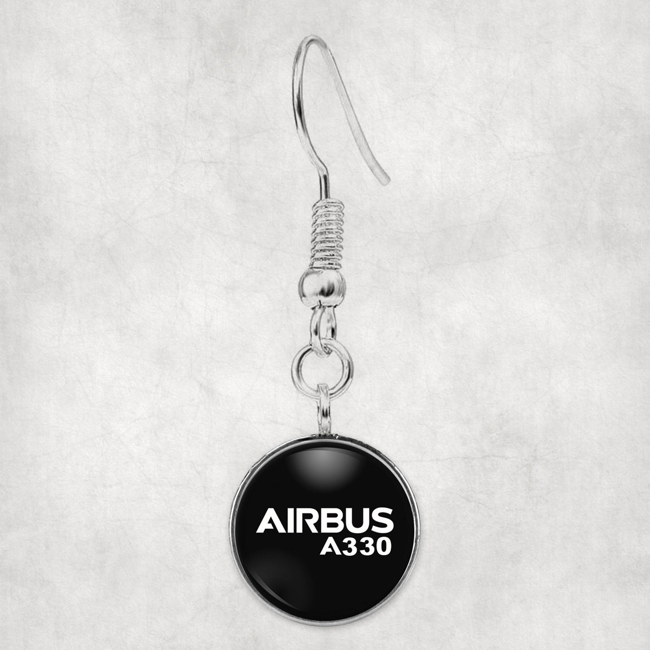 Airbus A330 & Text Designed Earrings