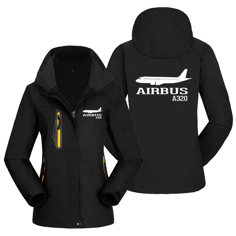 Airbus A320 Printed Designed Thick "WOMEN" Skiing Jackets