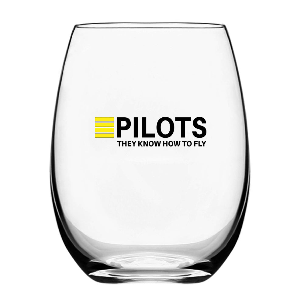 Pilots They Know How To Fly Designed Beer & Water Glasses