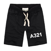 Thumbnail for A321 Flat Text Designed Cotton Shorts