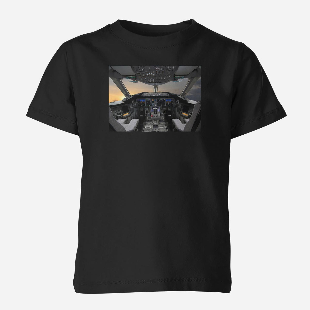 Boeing 787 Cockpit Designed Children T-Shirts