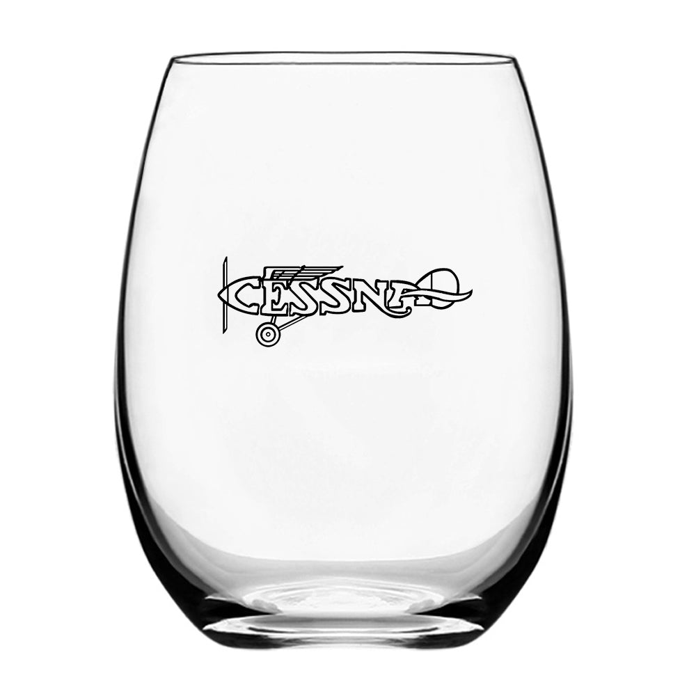 Special Cessna Text Designed Beer & Water Glasses