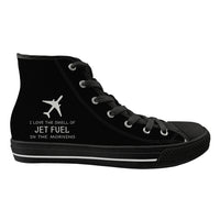 Thumbnail for I Love The Smell Of Jet Fuel In The Morning Designed Long Canvas Shoes (Men)