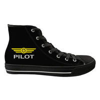 Thumbnail for Pilot & Badge Designed Long Canvas Shoes (Men)