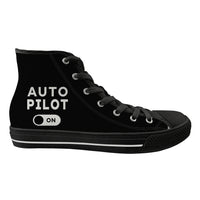 Thumbnail for Auto Pilot ON Designed Long Canvas Shoes (Men)