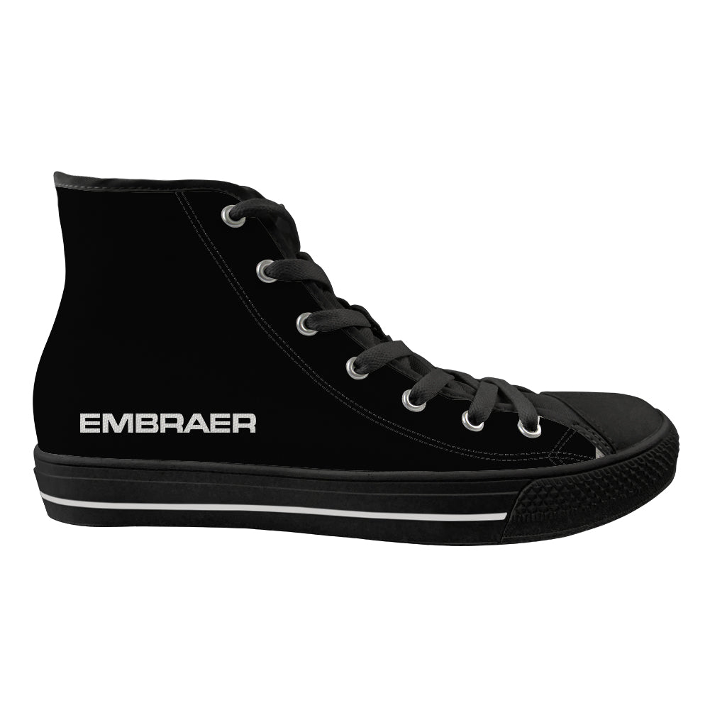 Embraer & Text Designed Long Canvas Shoes (Men)