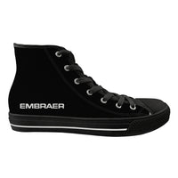 Thumbnail for Embraer & Text Designed Long Canvas Shoes (Men)