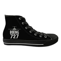 Thumbnail for Boeing 727 & Plane Designed Long Canvas Shoes (Men)