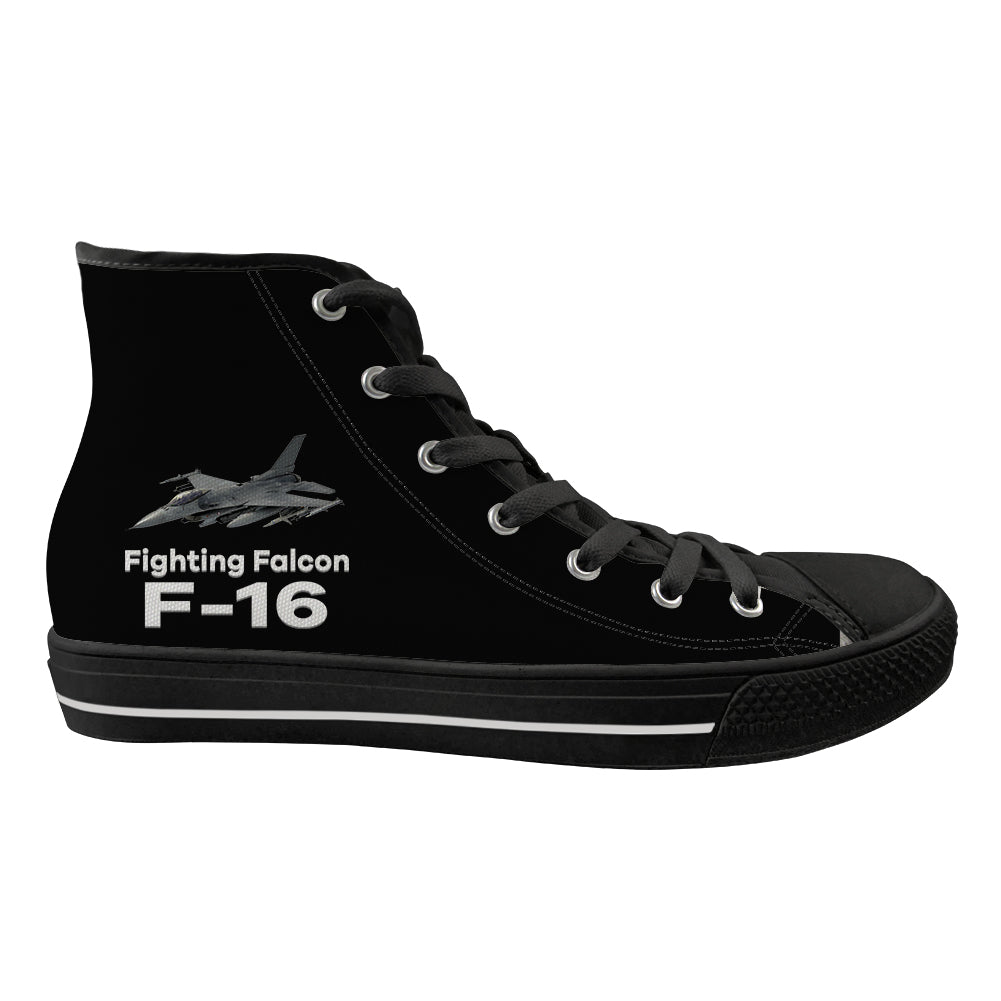 The Fighting Falcon F16 Designed Long Canvas Shoes (Men)