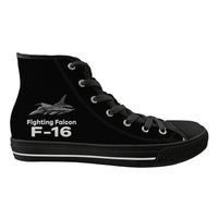 Thumbnail for The Fighting Falcon F16 Designed Long Canvas Shoes (Men)