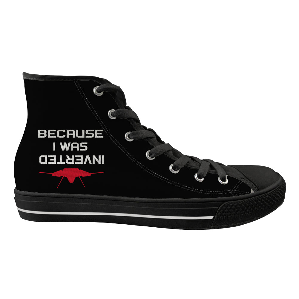 Because I was Inverted Designed Long Canvas Shoes (Men)