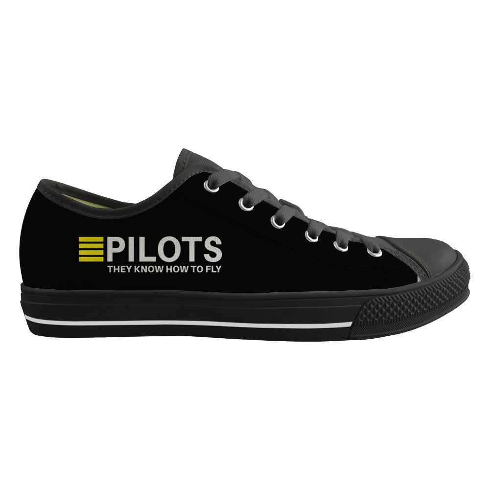 Pilots They Know How To Fly Designed Canvas Shoes (Women)