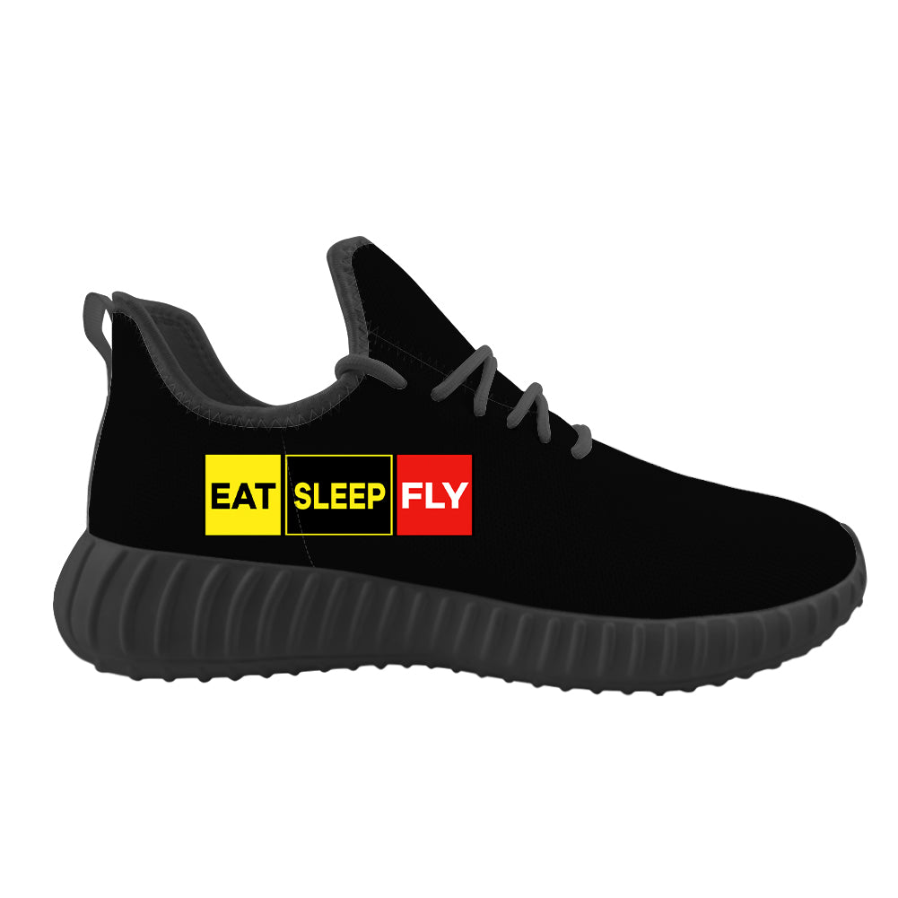 Eat Sleep Fly (Colourful) Designed Sport Sneakers & Shoes (MEN)