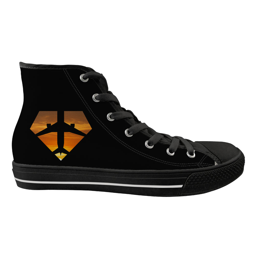 Supermen of The Skies (Sunset) Designed Long Canvas Shoes (Men)