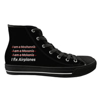 Thumbnail for I Fix Airplanes Designed Long Canvas Shoes (Women)